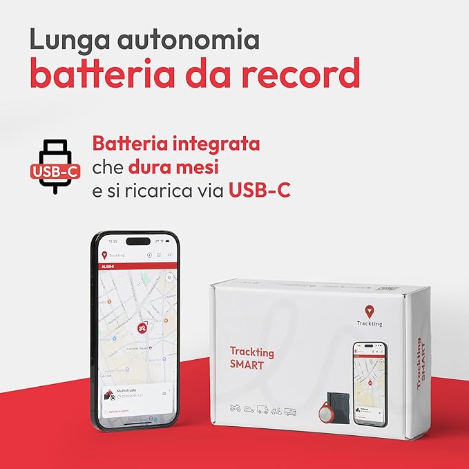 Trackting SMART V3 Italia - Antifurto GPS localizzatore per Auto e Moto - SIM integrata Senza Canone