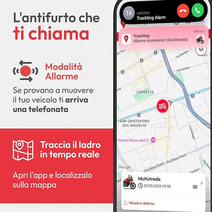 Trackting SMART V3 Italia - Antifurto GPS localizzatore per Auto e Moto - SIM integrata Senza Canone