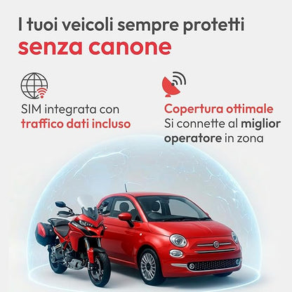 Trackting SMART V3 Italia - Antifurto GPS localizzatore per Auto e Moto - SIM integrata Senza Canone